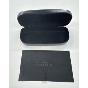 Coach New York Glasses Case Black Hard Clamshell Sunglasses Eyeglasses and Cloth